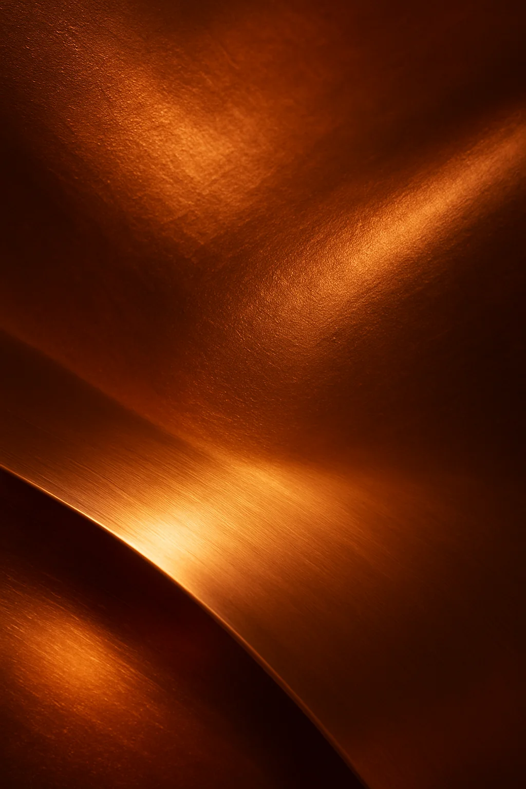 Magnifique fond abstrait en cuivre avec reflets dorés